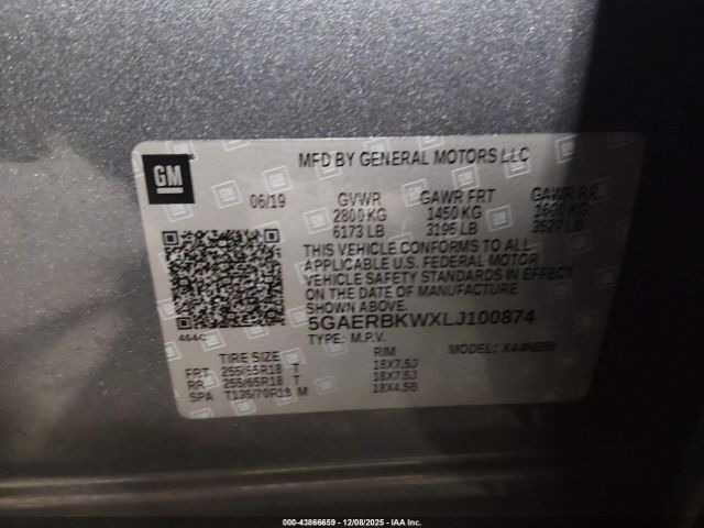 2020 BUICK ENCLAVE 5GAERBKWXLJ100874 Photo 8