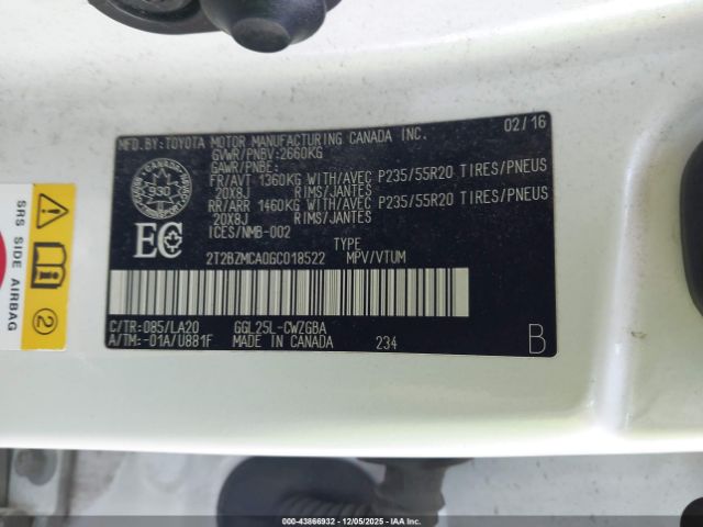 2016 LEXUS RX 350 2T2BZMCA0GC018522 Photo 8