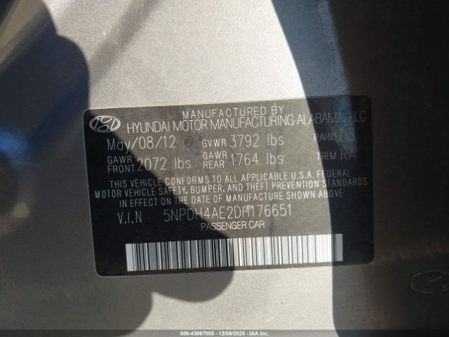 2013 HYUNDAI ELANTRA 5NPDH4AE2DH176651 Photo 8