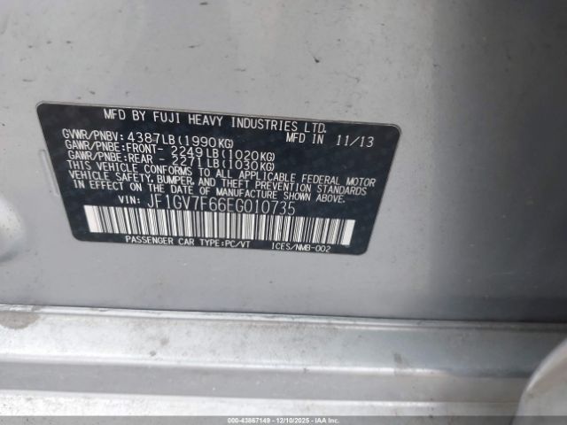 2014 SUBARU IMPREZA WRX JF1GV7F66EG010735 Photo 8