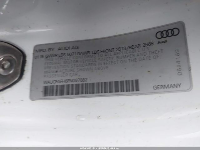 2015 AUDI A5 WAUCFAFH6FN007882 Photo 8