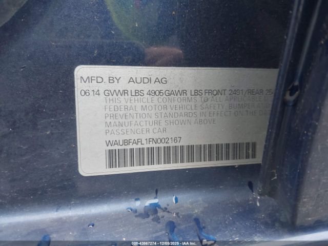 2015 AUDI A4 WAUBFAFL1FN002167 Photo 8