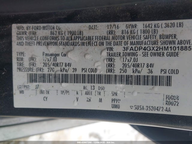 Ford FIESTA ST 2017 3FADP4GX2HM101885 Image 9