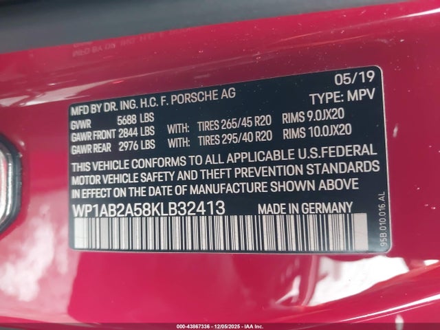 2019 PORSCHE MACAN WP1AB2A58KLB32413 Photo 8