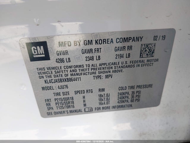 Buick Encore Fwd Preferred 2019 KL4CJASBXKB864411 Image 9