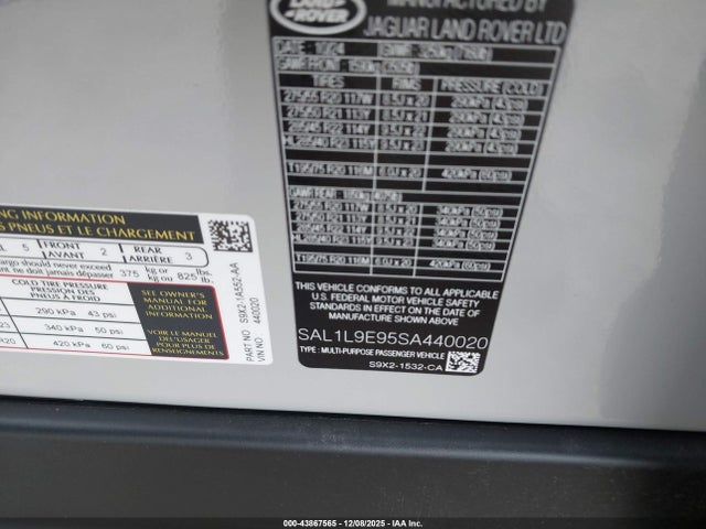 SAL1L9E95SA440020 Land Rover Range Rover Sport P530 Dynamic Se