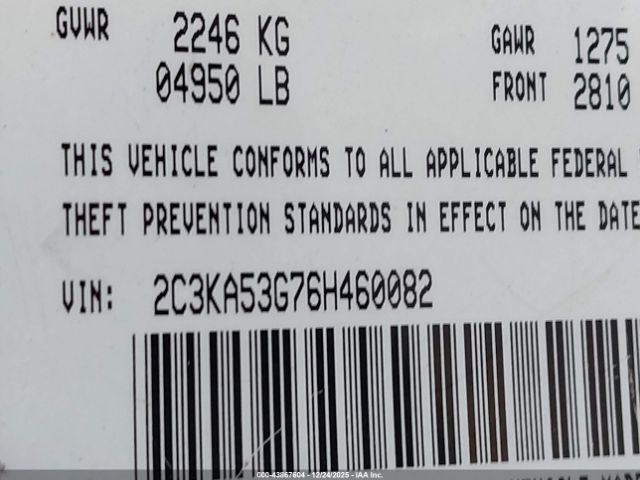 2006 CHRYSLER 300 2C3KA53G76H460082 Photo 8