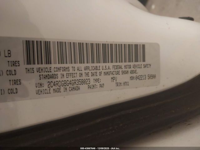 2016 DODGE GRAND CARAVAN 2C4RDGBG4GR358023 Photo 8