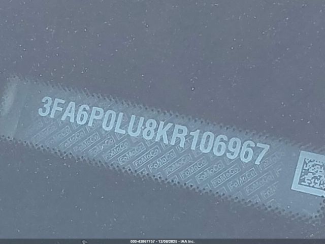 2019 FORD FUSION HYBRID 3FA6P0LU8KR106967 Photo 8