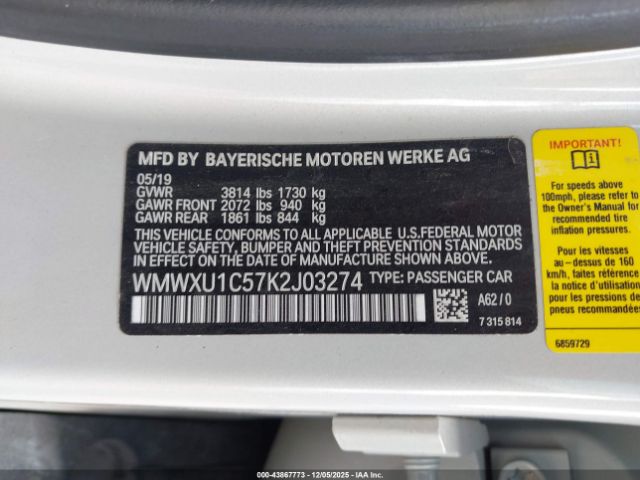 2019 MINI HARDTOP WMWXU1C57K2J03274 Photo 8