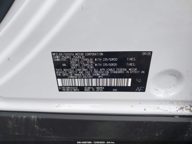 43867866 :رقم المزاد ، JTMBDAFCOTJ001099 vin ، 2026 Subaru Solterra Limited Xt/touring Xt مزاد بيع
