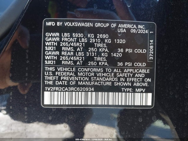 2024 VOLKSWAGEN ATLAS 1V2FR2CA3RC620934 Photo 8