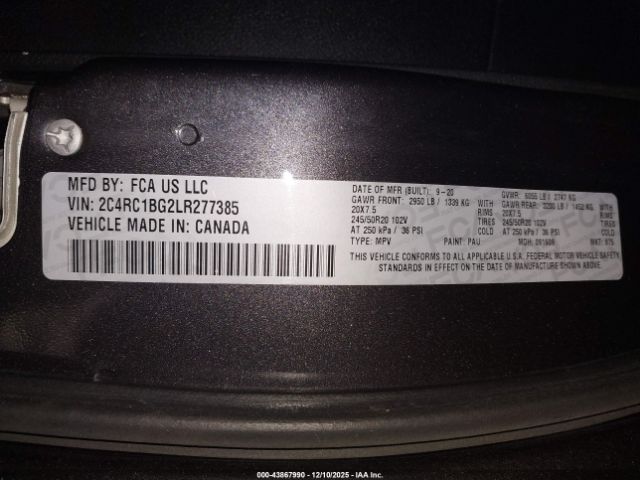 2020 CHRYSLER PACIFICA 2C4RC1BG2LR277385 Photo 8