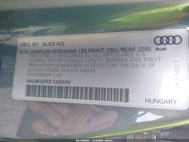 2015 AUDI A3 WAUBFGFF0F1006599 Photo 8