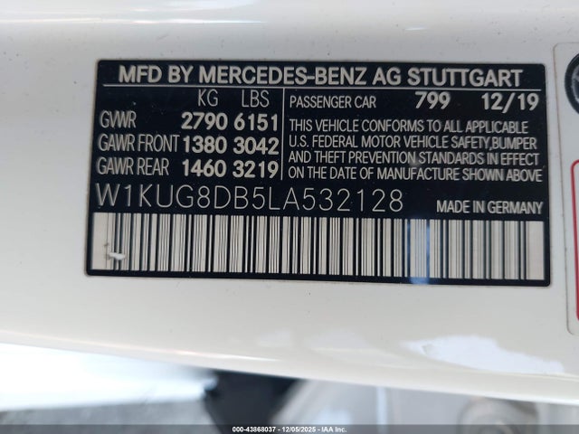 2020 MERCEDES-BENZ S 560 W1KUG8DB5LA532128 Photo 8