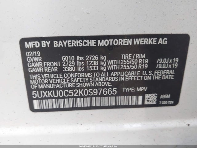 2019 BMW X6 5UXKU0C52K0S97665 Photo 8