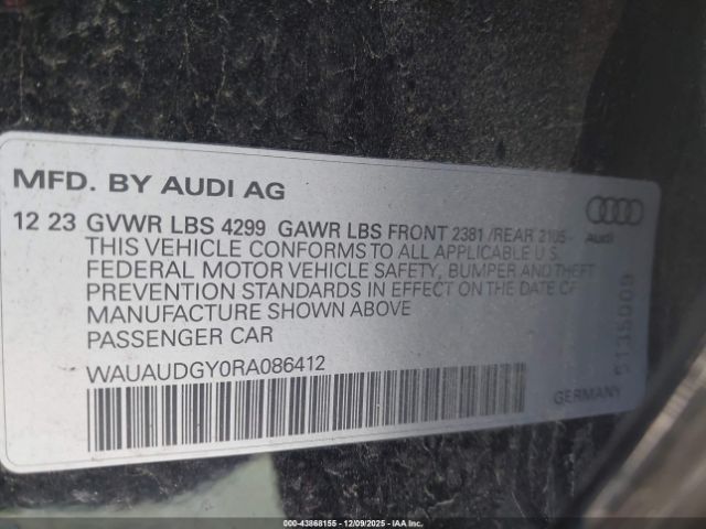 2024 AUDI A3 WAUAUDGY0RA086412 Photo 8