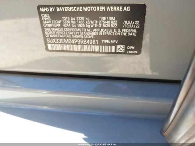 2023 BMW X7 5UX33EM04P9R84981 Photo 8