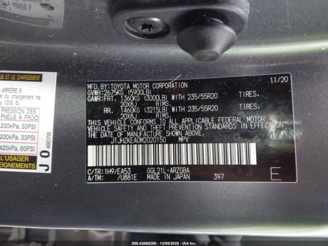 2021 LEXUS RX 350L JTJHZKEA0M2020150 Photo 8