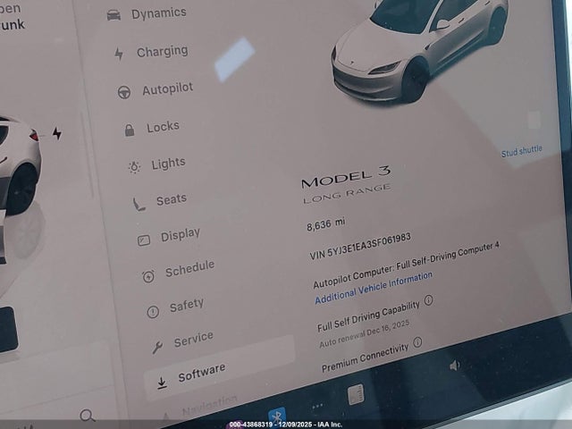 2025 TESLA MODEL 3 5YJ3E1EA3SF061983 Photo 6