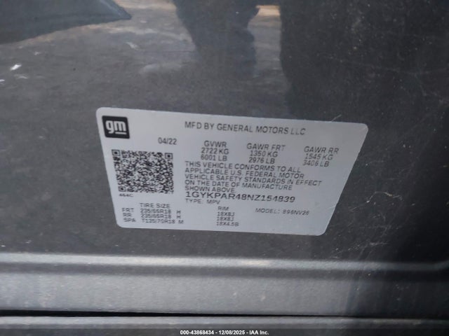 2022 CADILLAC XT6 1GYKPAR48NZ154839 Photo 8