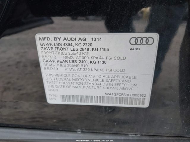 2015 AUDI Q3 WA1GFCFS9FR005932 Photo 8