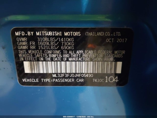 2018 MITSUBISHI MIRAGE G4 ML32F3FJ0JHF05490 Photo 8