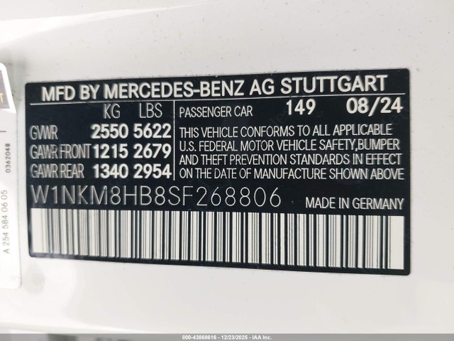 2025 MERCEDES-BENZ AMG GLC 43 W1NKM8HB8SF268806 Photo 8