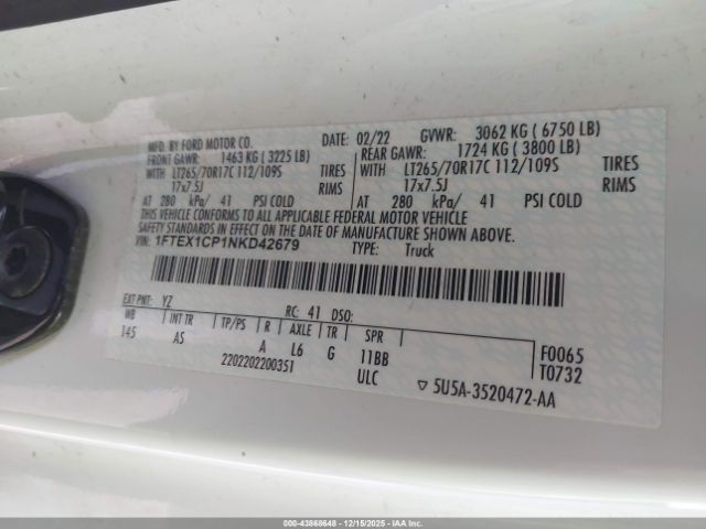 2022 FORD F-150 1FTEX1CP1NKD42679 Photo 8