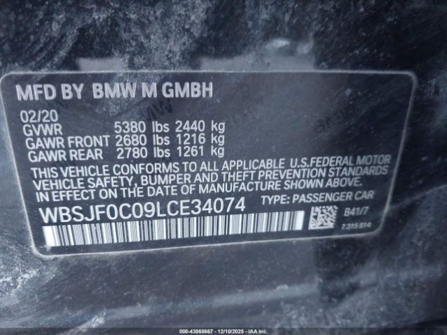 2020 BMW M5 WBSJF0C09LCE34074 Photo 8