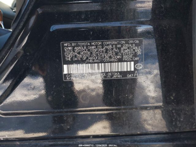 2007 LEXUS ES 350 JTHBJ46G172059850 Photo 8