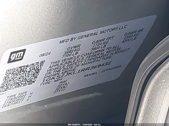 1GKS2JKL1RR369432 GMC Yukon Xl 4wd Denali