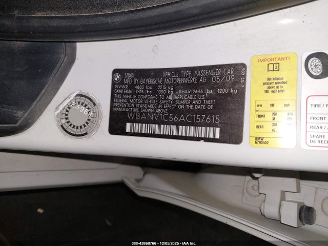 2010 BMW 528I WBANV1C56AC157615 Photo 8