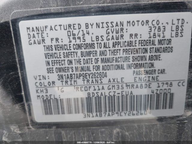 2014 NISSAN SENTRA 3N1AB7AP9EY262604 Photo 8