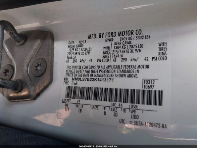 2019 FORD TRANSIT CONNECT NM0LS7E22K1413171 Photo 8