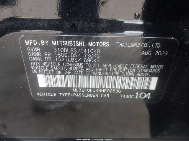 2024 MITSUBISHI MIRAGE G4 ML32FUFJ4RHF02836 Photo 8