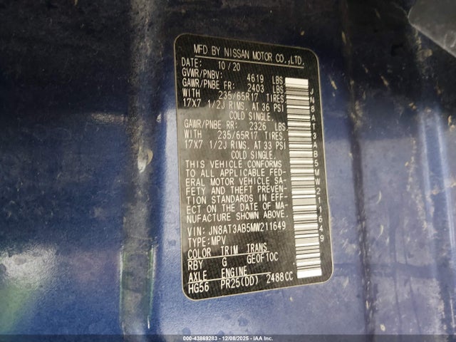 2021 NISSAN ROGUE JN8AT3AB5MW211649 Photo 8