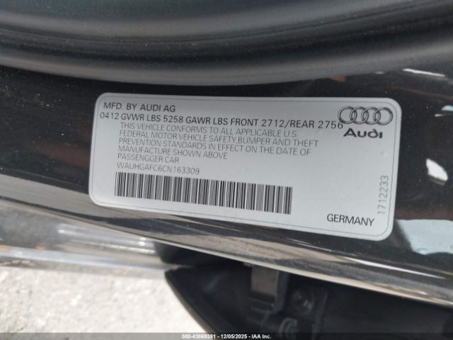 2012 AUDI A6 WAUHGAFC6CN163309 Photo 8