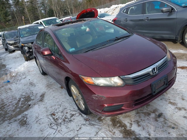 43869427 :رقم المزاد ، 2HGFB2F8XCH600927 vin ، 2012 Honda Civic Ex مزاد بيع
