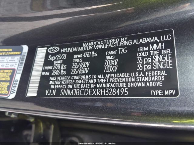 2024 HYUNDAI TUCSON 5NMJBCDEXRH328495 Photo 8