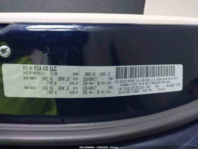 2020 CHRYSLER PACIFICA HYBRID 2C4RC1N73LR211214 Photo 8