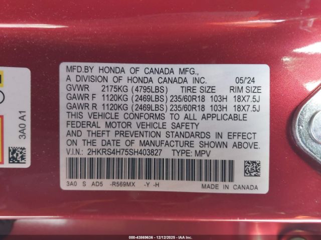 2025 HONDA CR-V 2HKRS4H75SH403827 Photo 8