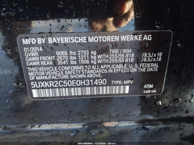 2014 BMW X5 5UXKR2C50E0H31490 Photo 8