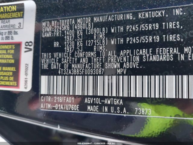 2015 TOYOTA VENZA 4T3ZA3BB5FU093087 Photo 8