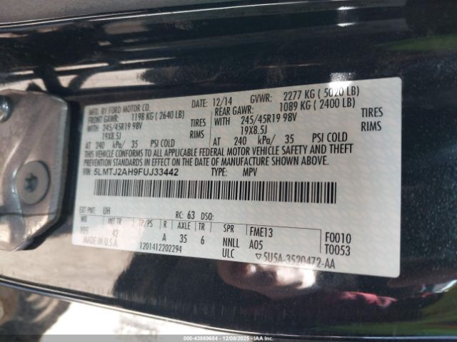 2015 LINCOLN MKC 5LMTJ2AH9FUJ33442 Photo 8