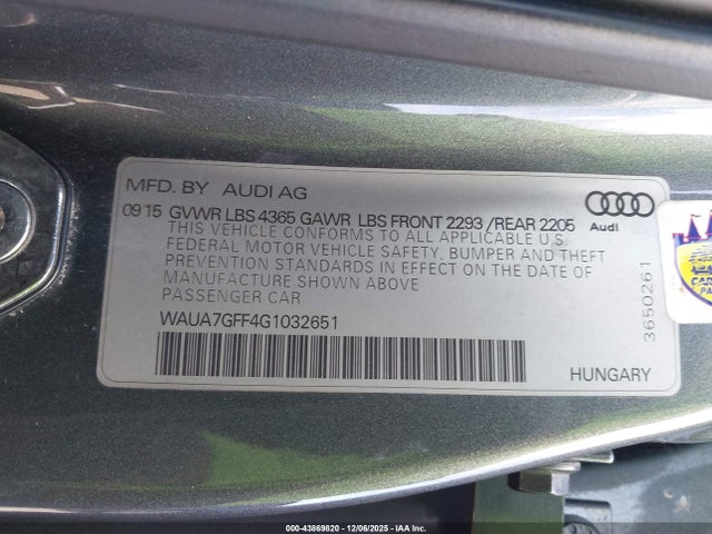 2016 AUDI A3 WAUA7GFF4G1032651 Photo 8