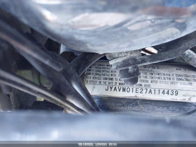 2007 YAMAHA XVS650 JYAVM01E27A114439 Photo 9