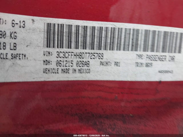 2013 FIAT 500 3C3CFFHH8DT725769 Photo 8