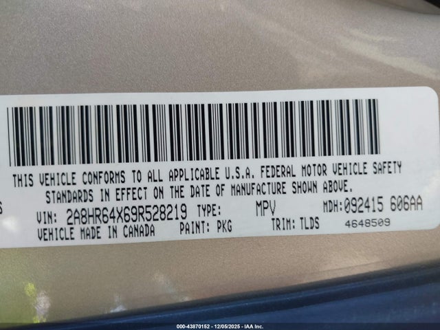 2009 CHRYSLER TOWN & COUNTRY 2A8HR64X69R528219 Photo 8