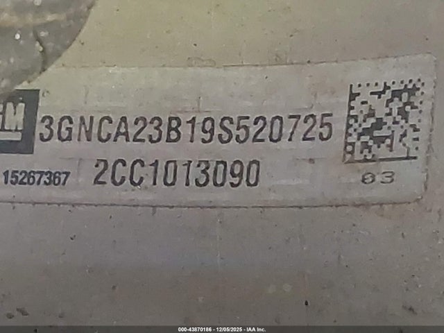Продаж на аукціоні авто 2009 Chevrolet Hhr Lt, vin: 3GNCA23B19S520725, номер лоту: 43870186